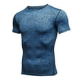 thumbnail image 5 of Youthup Men's Solid Color Round Neck Tight-Fitting Quick-Dry Short Sleeve T-Shirt(3-piece set), 5 of 12