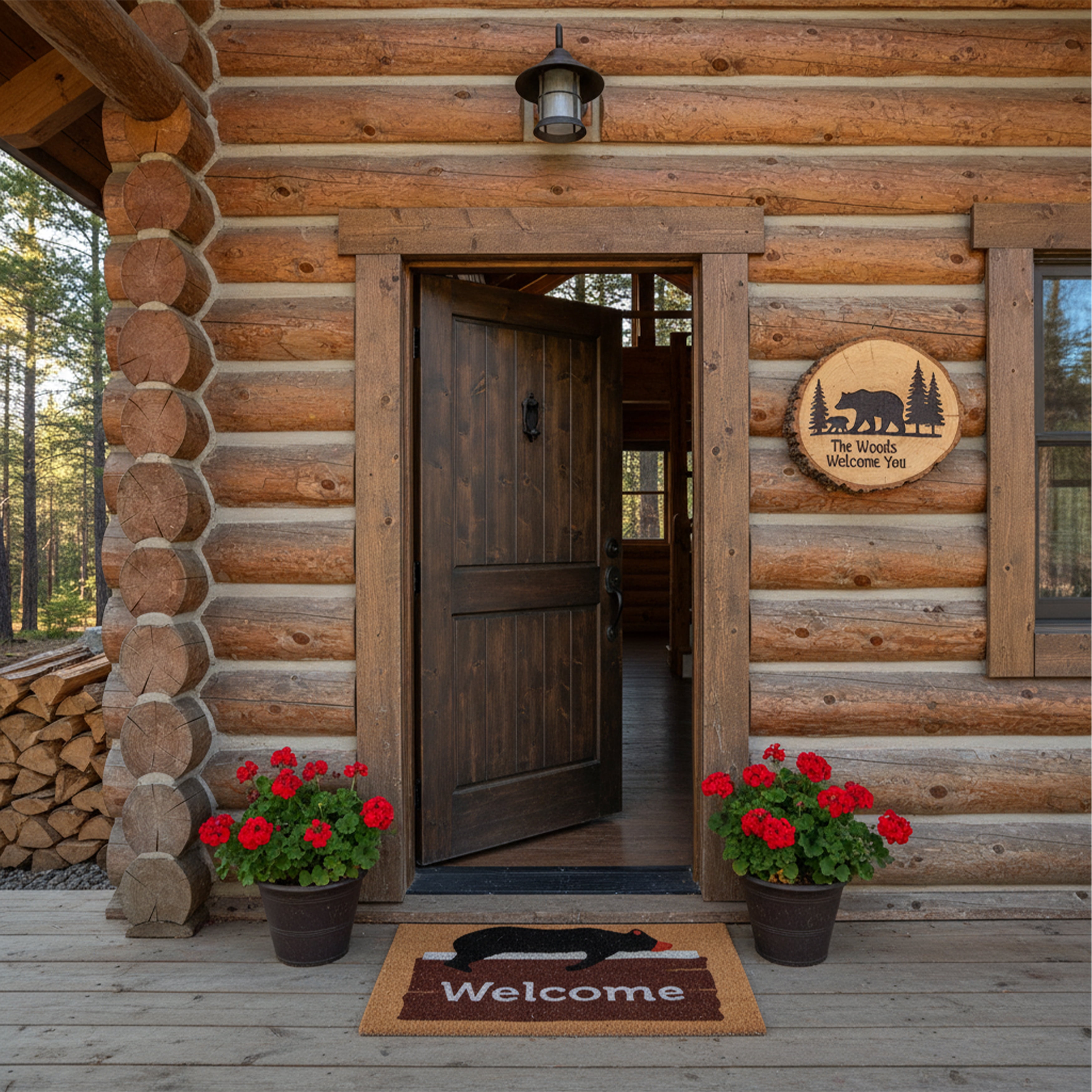 Calloway Mills Lazy Bear Welcome Doormat