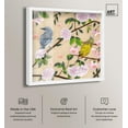 thumbnail image 2 of Birds Cuddle Shadowbox Print Floral Wall Decor by Art Remedy, White Frame, 16 x 16, 2 of 7