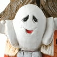 thumbnail image 2 of 18 in. Pre-Lit Halloween Figurine, Orange, Pumpkin Haunted House, Ghost, 1 Multicolor LED Light, 2 of 4