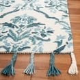 thumbnail image 3 of SAFAVIEH Suzani Oakley Geometric Wool Area Rug, Ivory/Turquoise, 5' x 8', 3 of 11
