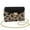 Cat Print, variant on Aztec Tribal Crossbody Bags Leather Women Minimalist Vintage Quilted Leather Crossbody Bags for Women with Chain Strap Craftsmanship Soft Versatile for Daily Life