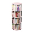 thumbnail image 1 of 4 Tier Rotating Bookshelf, 360° Solid Wood Rotating Stackable Shelves Bookshelf Organizer for Home, Bedroom, Office, 1 of 5