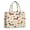 Dachshund in Sweaters Cream Pattern, variant on French Bulldog Head Silhouette Tote Bag, Travel Tote Purse with Interior Pockets & Top Handle, Large Capacity Gifts for Work Shopping Travel,15.7 X 5.1 X 13 Inches