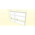 thumbnail image 6 of Nexera Identi-T 3 Piece Bedroom Set, White & Walnut, 6 of 7