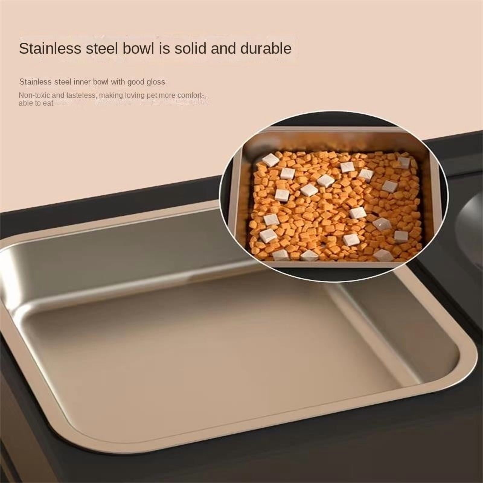Dog Double Bowls Stainless Stand Adjustable Height Pets Feeding Dish Bowl Big Dog Elevated Food Water feeders