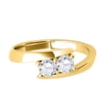thumbnail image 2 of Aonejewelry 1 Ct Two Stone Diamond Engagement Wedding Ring 14K Yellow Gold, 2 of 4