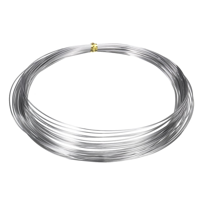 Alambre de Acero Inoxidable de 22 Gauge 0.6mm 10m/33 pies Suave para Escultura Artística para Fabricación de Joyería, Enhebrado de Cuentas, Suministros de Manualidades DIY, Plata