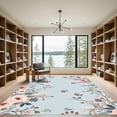 thumbnail image 2 of ODIKA 3'x5' Machine Washable Non-Slip Area Rug, Cottagecore Light Blue High Traffic Rug, Blue, 1052378, 2 of 7