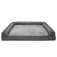 thumbnail image 5 of FurHaven Pet Products Luxe Fur & Performance Linen Orthopedic Sofa Pet Bed for Dogs & Cats - Charcoal, Jumbo Plus, 5 of 12