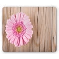 thumbnail image 1 of Rustic Mouse Pad, Large Gerbera Daisy on Oak Tree Background Dramatic South American Exotic Photo, Rectangle Non-Slip Rubber Mousepad, Pink Brown, by Ambesonne, 1 of 2