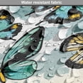 thumbnail image 5 of Butterfly Dog Crate Cover, Romantic Design Illustration with Bicolor Insects on Floral Silhouettes, Easy to Use Pet Kennel Cover for Dogs, 35" x 23" x 27", Eggshell Multicolor, by Ambesonne, 5 of 6