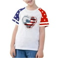 thumbnail image 2 of AUNVITO Boys & Girls Casual Raglan Sleeve T-Shirt Patriotic Independence Day Print Round Neck Graphic Top, 2 of 4