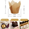 thumbnail image 2 of MAOQIAN 200pcs Tulip Cupcake Liners for Baking Cups Classic Parchment paper Tulip Muffin Liners,Muffin Baking Cups, Cupcake Wrapper for Party, Wedding, Birthday, Christmas(White,Standard Size), 2 of 6