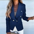 thumbnail image 1 of Vedolay Blazer Jackets for Women Womens Casual Blazers Long Sleeve Business Lapel Collar Work Office Clothes,Blue L, 1 of 4