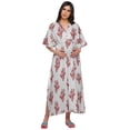 thumbnail image 1 of Moomaya Robe Kaftan d'Été pour Femmes en Coton à Boutons, Manches Kimono, Maternité, 1 of 5