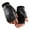 Black, variant on Mosey 1 Pair Men Autumn Winter Riding Gloves Half Finger Faux Leather Elastic Cuffs Solid Color Sports Climbing Fitness Driving Mittens