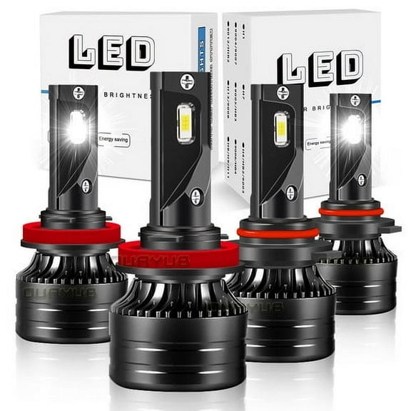 4x Quayub Combo LED Bulbs for 2010-2018 Chevrolet Equinox Headlight Lights