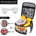 thumbnail image 2 of Lsque Sml Jeffy Pattern Insulated Lunch Bag – Lunch Box with Thick Insulation & Food-Grade PEVA Lining, Functional Compartments & Detachable Handle, 2 of 7