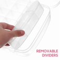 thumbnail image 3 of Transparent Compartment Organizer Storage Trays With Dividers Necklace, 3 of 6