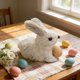thumbnail image 5 of Adornos de Pascua, figuras de conejo de Pascua, estatuas de paja para decoración de jardín y hogar, adorno de mesa de primavera con zanahoria, artesanía natural para celebraciones festivas, adorno de, 5 of 6
