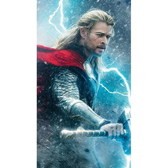 Thor Diamond Painting Kits for Adults Superhero 5D Diamond Art Kit Paint by Number for Beginners, DIY Paint with Round Full Drill Diamonds Paintings Gem Art for Home Wall Decor Gift 12X16 Inch
