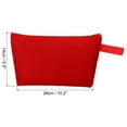 thumbnail image 2 of Bolsas de maquillaje de lona Uxcell de 10.2 x 5.5" con correa, paquete de 10, estuche de cremallera para lápices, bolsa de tocador, roja, 2 of 6