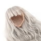 thumbnail image 3 of Peluca de muñeca larga y rizada con flequillo recto y cabello largo, peluca de repuesto para muñeca de 7.3 a 8.3 pulgadas de circunferencia de cabeza, color gris plateado., 3 of 14