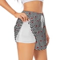 thumbnail image 2 of Disketp Ladybugs on Black and White Striped Print Women's Shorts Workout Shorts for Athletic Gym Running Shorts with Phone Pockets XX-Large, 2 of 8