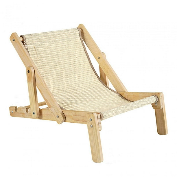 Cat Lounge Chair Cat Hamaca Bed Floor Standing Portable Grinding Claw Large Cat Sleeping Bed Silla de madera para gatos Kitty Dogs Gatos de interior Jinwen Cama de salón para gatos