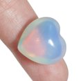 thumbnail image 2 of White Opalite Pocket Mini Puff Heart Worry Healing Palm Stone Paquete de 10 (0.5") Xemadio SNFLD1895, 2 of 5
