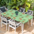 thumbnail image 2 of Desert Camels Table Cloths for 3 Foot Rectangle Tables, Tropical Date Palm Trees Animal Green Patio Waterproof Elastic Fitted Tablecloths, Washable Rectangular Table Cover for Camping, 2 of 8