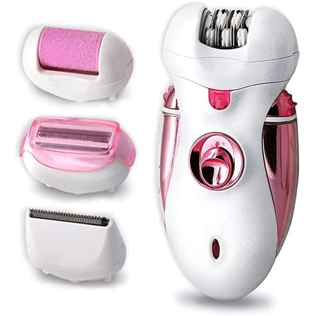 Hair Removal Epilator for Women Rechargeable Electric Razor Shaver, 4 in 1 Multi-Function Electric Razor, Dry & Wet Available