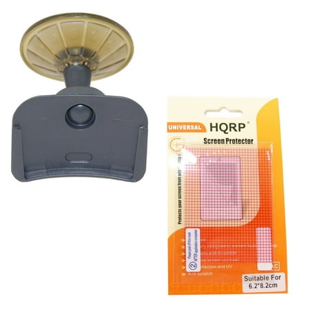 HQRP Car Mount for TomTom One XL / XL-S / XL-T Windshield Cradle Suction Cup Holder plus HQRP Universal Screen Protector