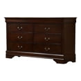 thumbnail image 3 of Home Square Set of 3 Transitional Wood 2 Nightstands and Dresser in Cherry, 3 of 10