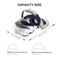thumbnail image 2 of for Meta Quest 3S/3 Head Strap with 10000mAh Battery, Adjustable One Click Scalability Elite Strap Enhanced Support&Comfort Extend Playtime, 22.5w Fast Charging LED Breathing Light VR Accessory, 2 of 10