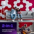 thumbnail image 2 of Acoustic Panels Ekkogo, paquete de 12 paneles de pared insonorizados, color rojo, 2 of 6