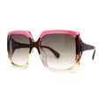 thumbnail image 3 of Womens Mod Oversized Rectangle Chic Sunglasses Burgundy Brown, 3 of 4