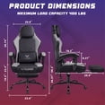 thumbnail image 7 of Bossin Gaming Chairs with Footrest, Massage Leather Game Chair for Adults, Big and Tall Gamer Chair with Headrest and Lumbar Support, 7 of 7