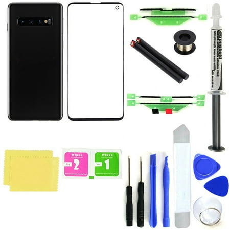 Poseidon Front Lens Screen Back Glass Replacement Repair Kit for Samsung Galaxy S10 Plus