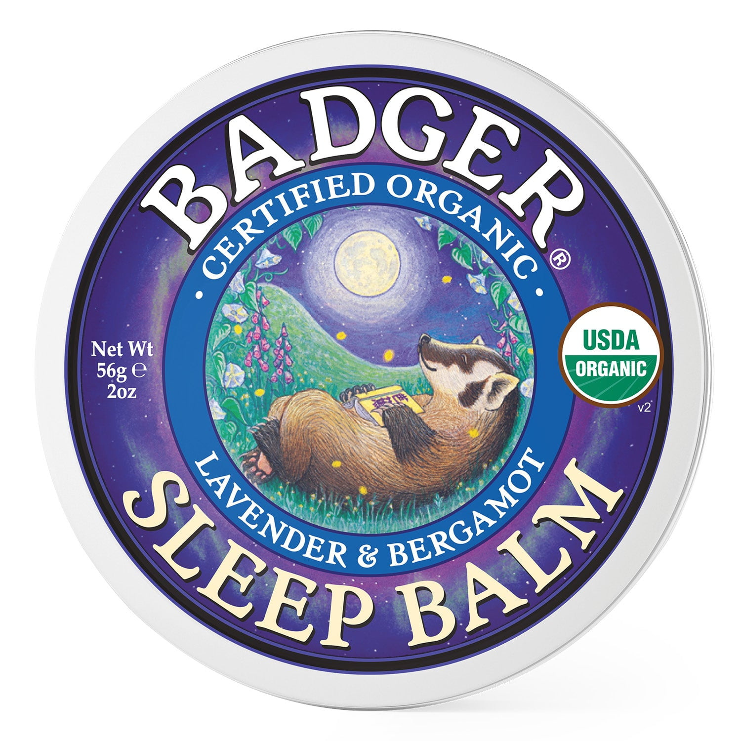 Badger Sleep Balm w/Lavender & Bergamot 2 oz Tin