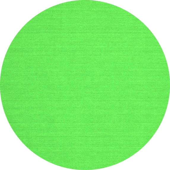 Ahgly Company Indoor Round Solid Green Modern Area Rugs, 7' Round