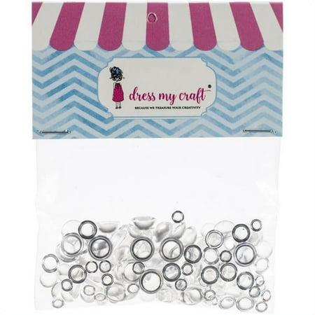 UPC: 0818911029726 | Dress My Craft Water Droplet Embellishments 150/Pkg-Assorted: 4mm  6mm & 8mm/50 Each