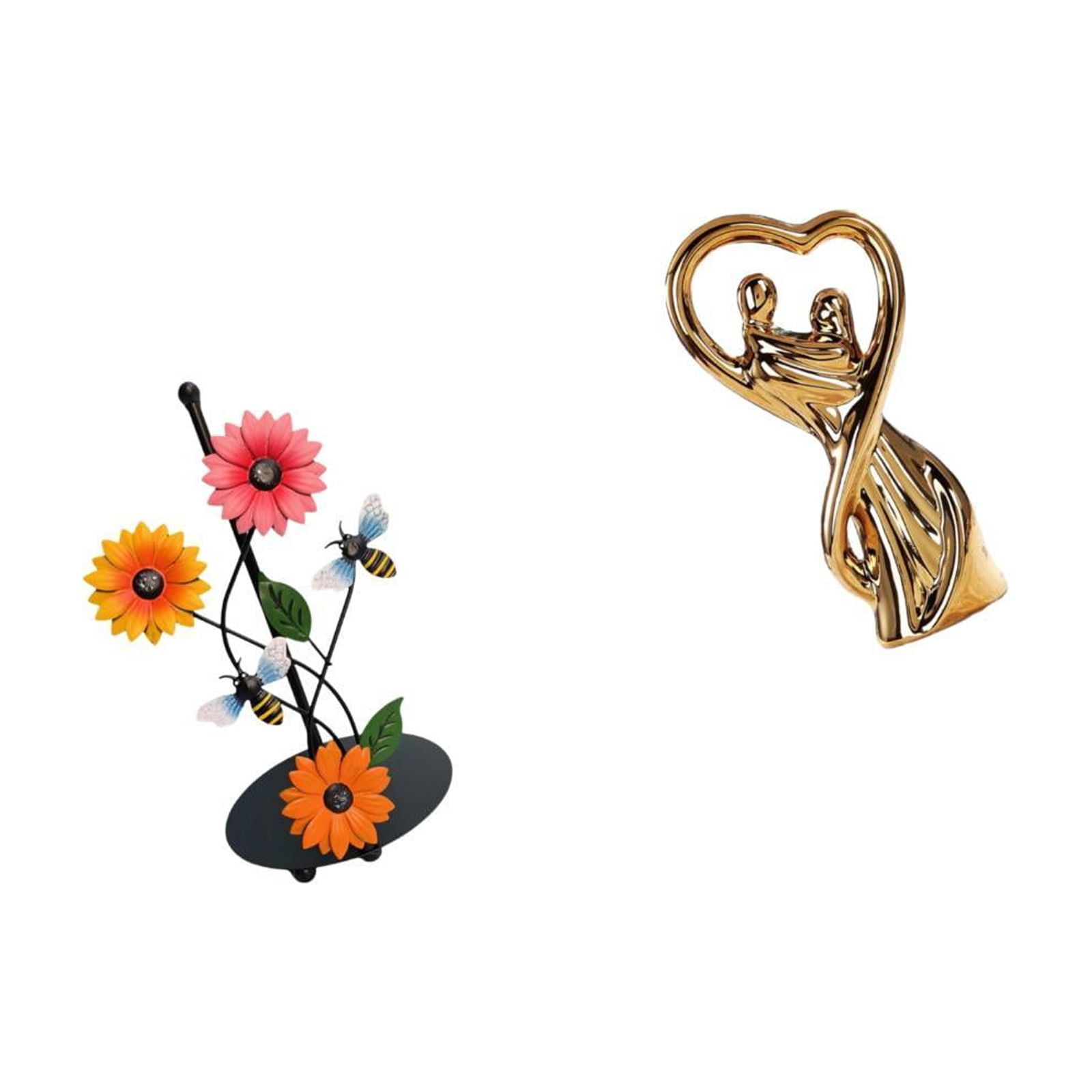 Fiocias Couple Paper Towel Holder Dispenser Non Slip Vertical Tissue Holder Rack Figurine Statue Souvenirs Gift Lovers Sculpture Ornament for Anniversary Fami