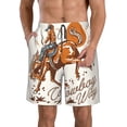 thumbnail image 1 of Balery Cowboy Riding Horse Traje de Baño Estilo Hawaiano para Hombre, Shorts de Secado Rápido con Bolsillos-XX-Large, 1 of 6