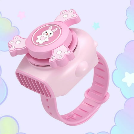

Tiitstoy The Cute and Creative Gyroscopic Watch Fan Portable Small Fan Charging Pink