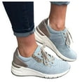 thumbnail image 2 of JINMGG Sneakers for Women Plus Clearance Fashion Casual Thick-soled Increased Sports Casual Sneakers Women’s Orthopedic Comfy Shoes Blue 43, 2 of 5