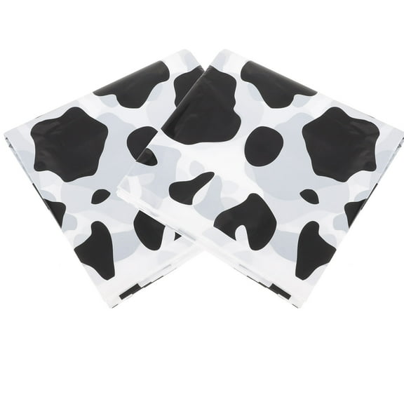 Modern Cow Printing tablecloth for Decoration with Fine Cloth Material Assorted Color 2 Pieces