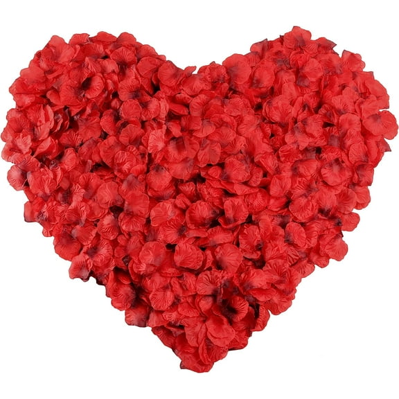 2000PC Red Rose Silk Petal for Mother's Day, Propose and Valentine's Day - Artificial Flower Petal to Enhance Romantic Evening, Wedding, Party, and Gift Decoration
