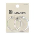thumbnail image 2 of No Boundaries Clear Hoop Earrings, Women’s, 2 of 3